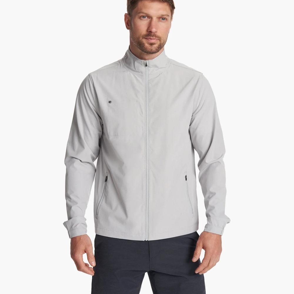 Vuori Men's Gray Venture Track Lightweight Jacket